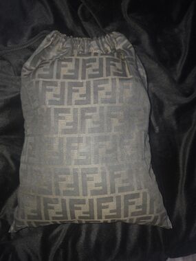 Fendi Logo Drawstring Bag